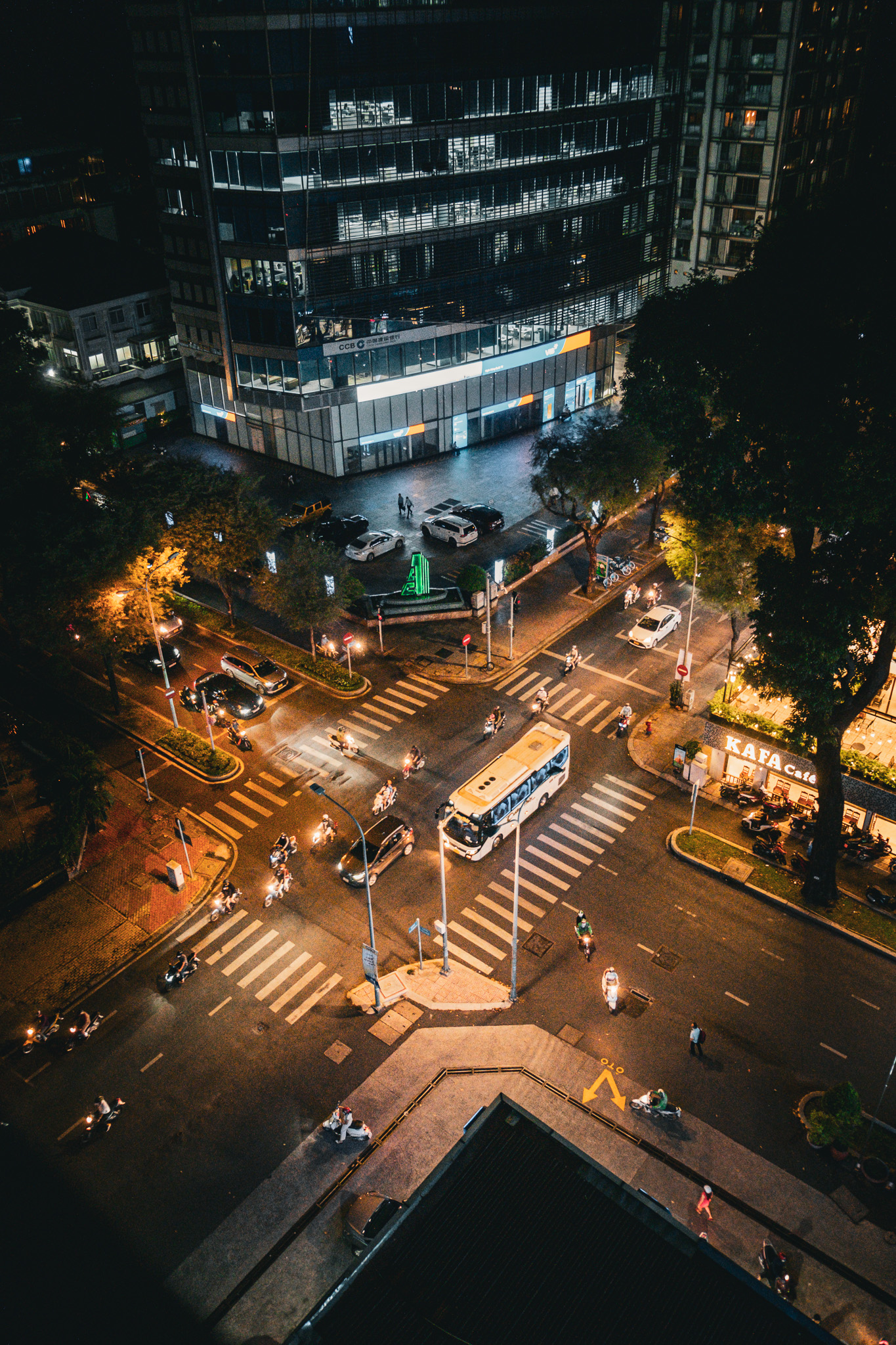 City Intersection at Night